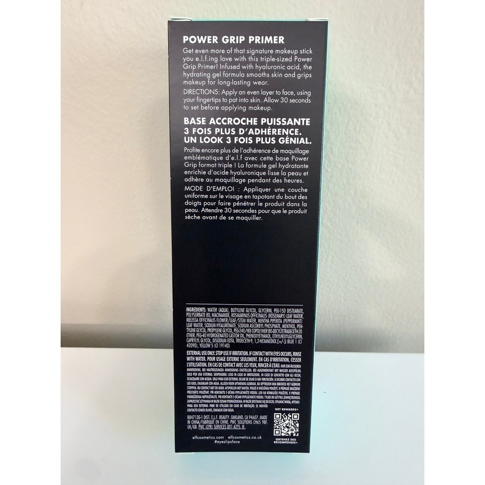 e.l.f. Power Grip Primer Unisex 2.5oz Clear Hyaluronic Acid NWT Jumbo Size - Picture 2 of 3